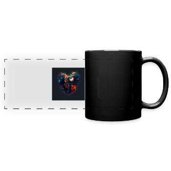 Illustration Saint-Valentin tendance - Mug panoramique uni - noir - Devant