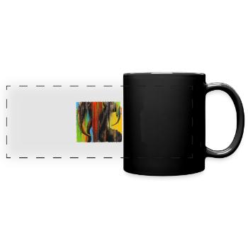 Mammut - Art expressionniste et abstrait de l’IA - Mug panoramique uni - noir - Devant