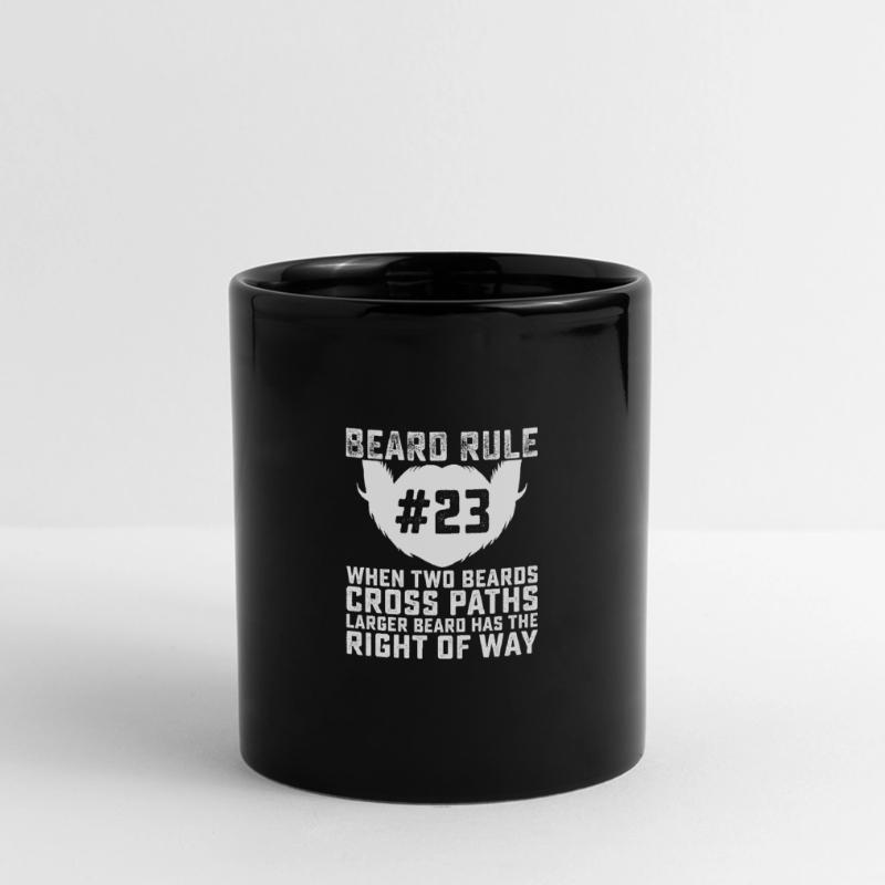 Beard Rule #23 When Beards cross Paths larger... Full Colour Panoramic Mug