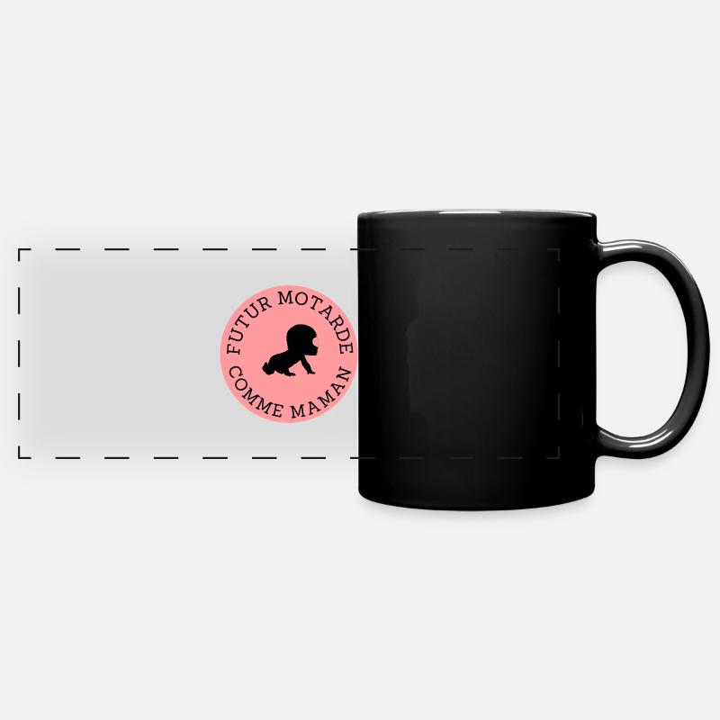 futur motarde comme maman - Mug panoramique uni - noir
