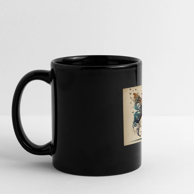Papillon, notes Mug panoramique uni