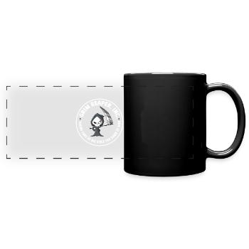 Funny Grim Reaper Inc. Logo, Goth Dark Humor - Panorama-Tasse farbig - Schwarz - Vorne