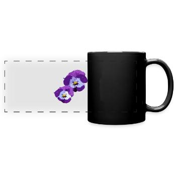 Pensées - Mug panoramique uni - noir - Devant
