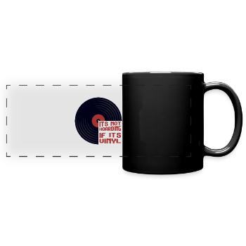 Ce n’est pas de la thésaurisation si c’est du vinyle - Mug panoramique uni - noir - Devant