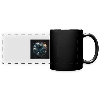 Digitale Kunst Abstract n°14 - Panorama-Tasse farbig - Schwarz - Vorne