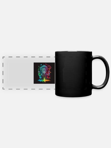 Forscher - Panorama-Tasse farbig - Schwarz