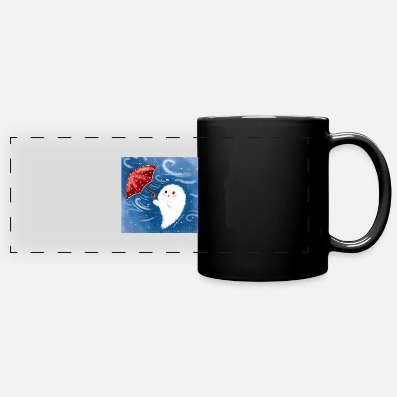 stormy days - Panorama-Tasse farbig - Schwarz