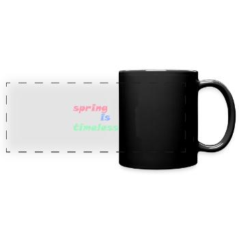 Le printemps est intemporel - Mug panoramique uni - noir - Devant
