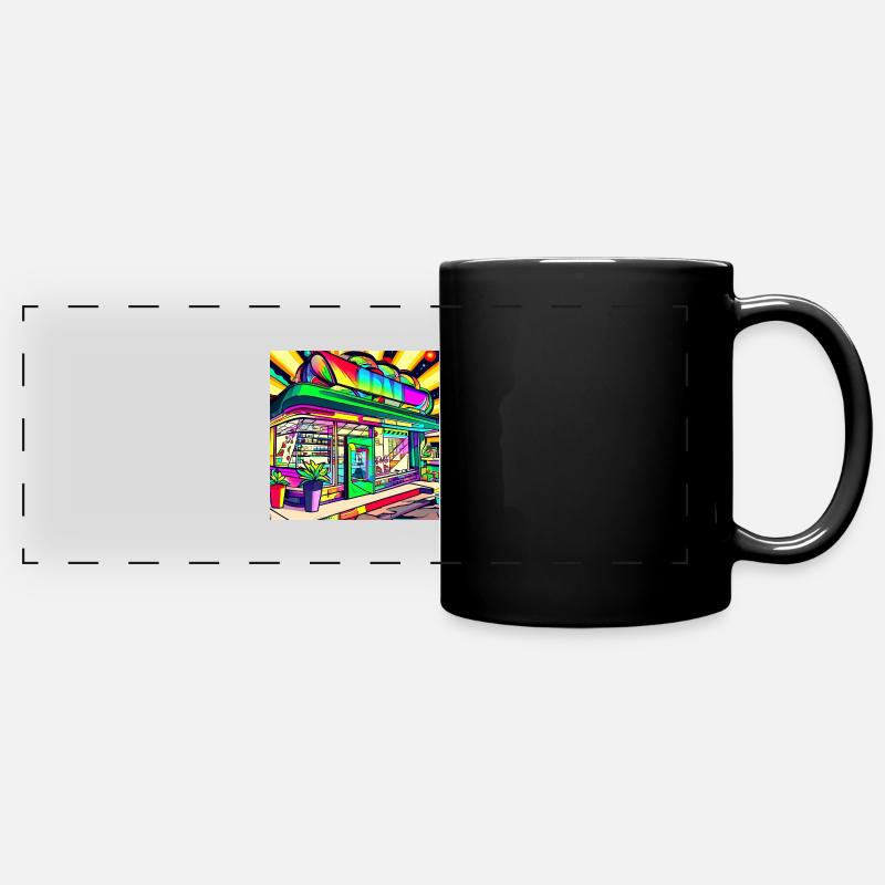 Modern Weed Club AUF - Full Colour Panoramic Mug - black