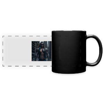 Future Cyberpunkt Warrior - Panorama-Tasse farbig - Schwarz - Vorne