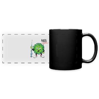 Get vaccinated - Full Colour Panoramic Mug - black - Front