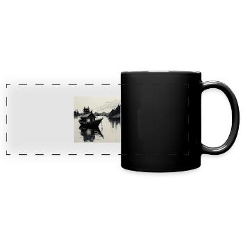 japan culture - Panorama-Tasse farbig - Schwarz - Vorne
