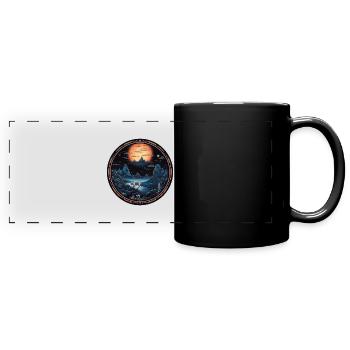 Voyage magique - Mug panoramique uni - noir - Devant