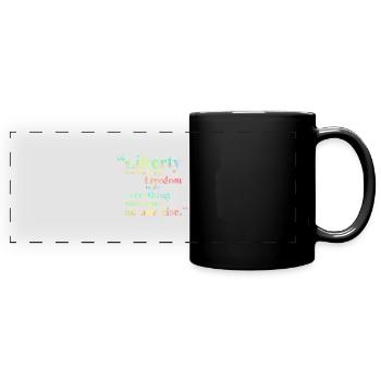 Freedom Human Rights - Full Colour Panoramic Mug - black - Front