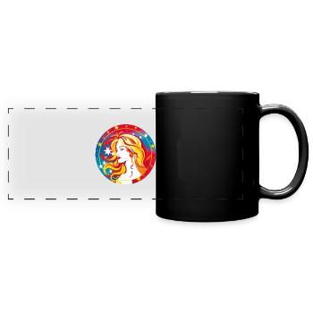 Signe de la vierge 1 - Mug panoramique uni - noir - Devant