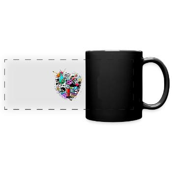 Graffiti style Splash hip hop couleurs peintre couleur - Mug panoramique uni - noir - Devant
