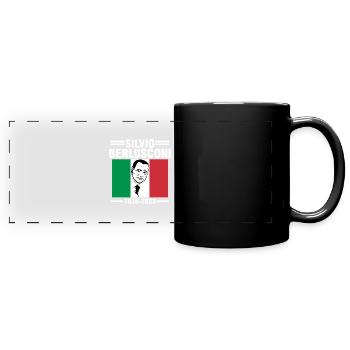 Silvio Berlusconi - 1936 - 2023 86 Years Silvio - Full Colour Panoramic Mug - black - Front