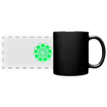 Muster - Panorama-Tasse farbig - Schwarz - Vorne