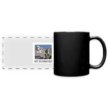 Mount Rushmore - Panorama-Tasse farbig - Schwarz - Vorne