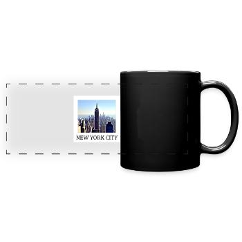 Ville de New York - Mug panoramique uni - noir - Devant