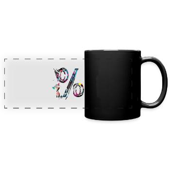 Internet email www drôle de mème grunge tech leters - Mug panoramique uni - noir - Devant