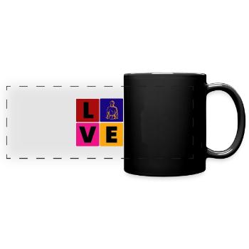Handwerker Handyman Handwerk Werkzeug Baustelle - Panorama-Tasse farbig - Schwarz - Vorne