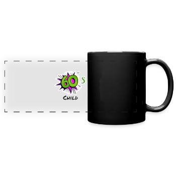 Sprüche - Panorama-Tasse farbig - Schwarz - Vorne