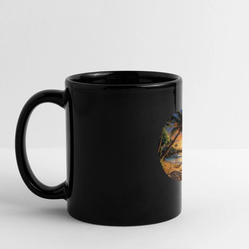 Relaxed coastal excursion: wave magic in summer Full Colour Panoramic Mug