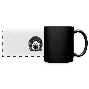 Calm Bear - Full Colour Panoramic Mug - black - Front