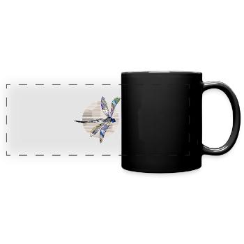 Libelle - Panorama-Tasse farbig - Schwarz - Vorne