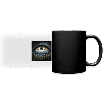 Paysage de la planète œil - Mug panoramique uni - noir - Devant