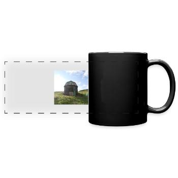 Haus - Panorama-Tasse farbig - Schwarz - Vorne