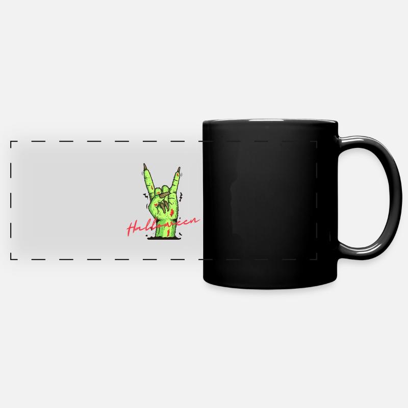 Halloween rocks - Panorama-Tasse farbig - Schwarz