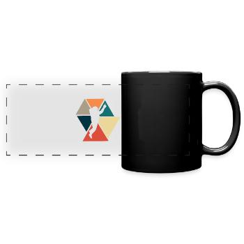 Astronaute rétro vintage - idée cadeau astronaute - Mug panoramique uni - noir - Devant