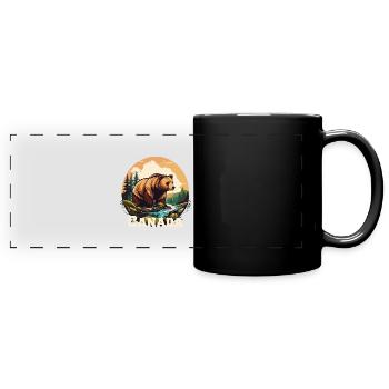 Canada Grizzly Bear - Full Colour Panoramic Mug - black - Front