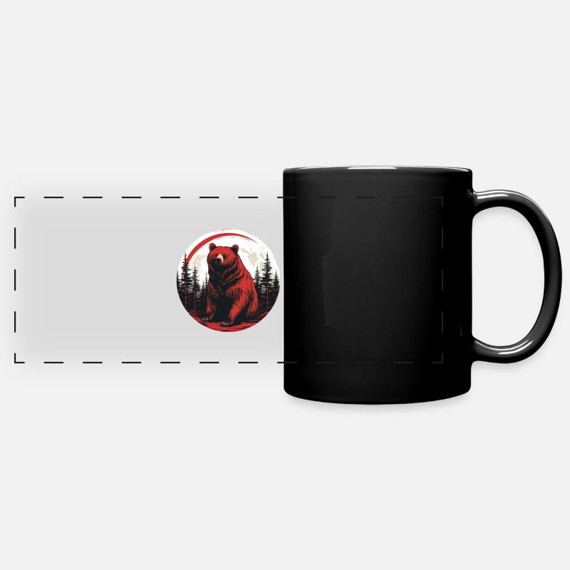 Ours roux - Mug panoramique uni - noir