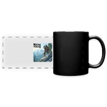 Hiking Viking - Panorama-Tasse farbig - Schwarz - Vorne