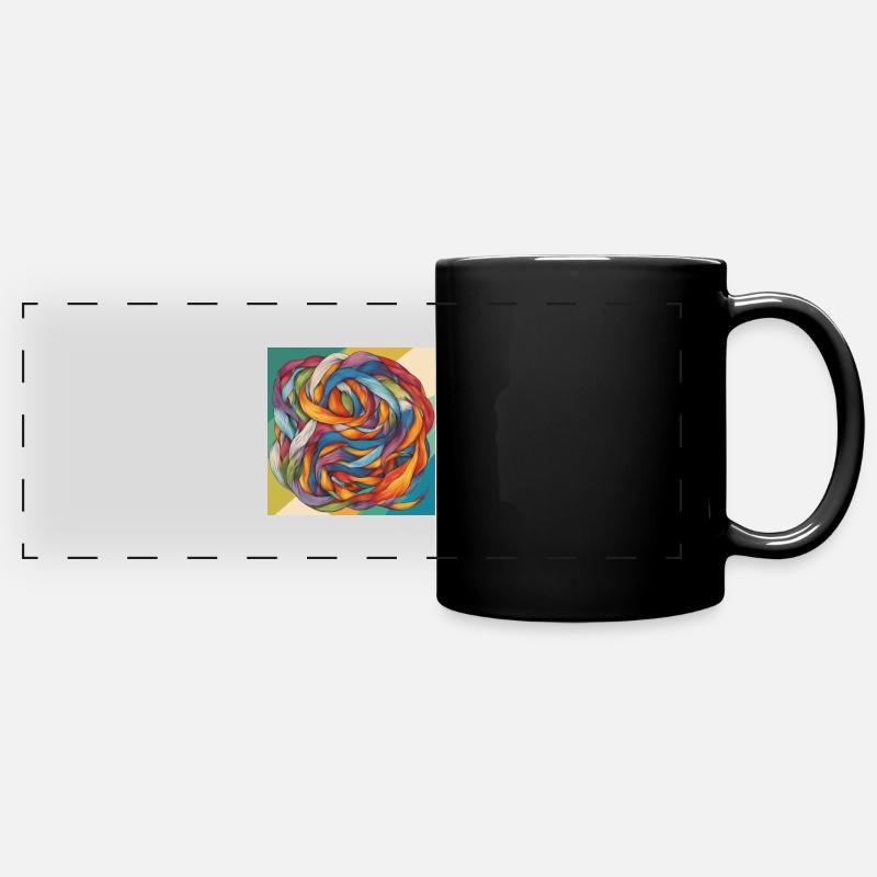 Wer endet Wo? - Panorama-Tasse farbig - Schwarz