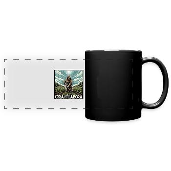 Ora et Labora - Full Colour Panoramic Mug - black - Front