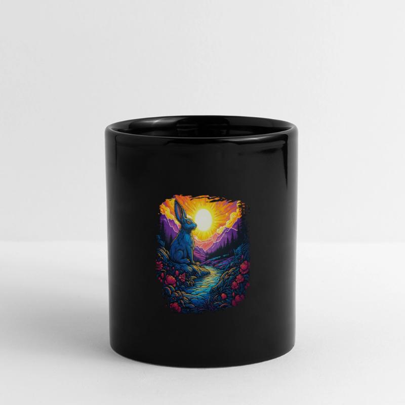 rabbit bearded collie easter for kids present idea Full Colour Panoramic Mug