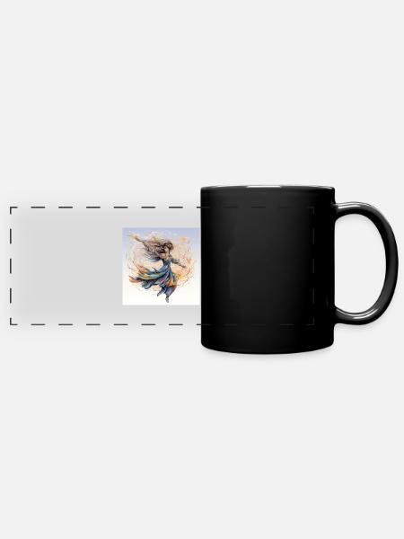 InkSymphony : une rêverie de manga - Mug panoramique uni - noir