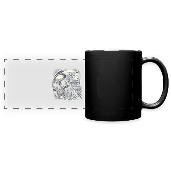 Wache des Mondraben - Panorama-Tasse farbig - Schwarz - Vorne