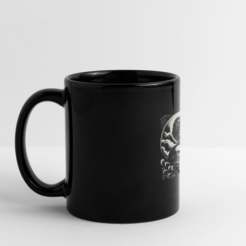 Éclipse du corvidé Mug panoramique uni