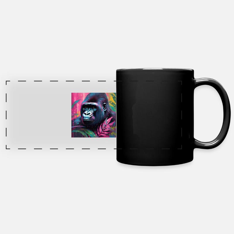 Gorilla - Full Colour Panoramic Mug - black