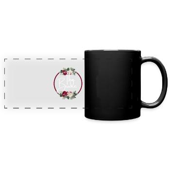 The Floral Bride - Matching Tshirt - Full Colour Panoramic Mug - black - Front