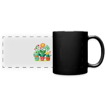 Amis des plantes - Mug panoramique uni - noir - Devant