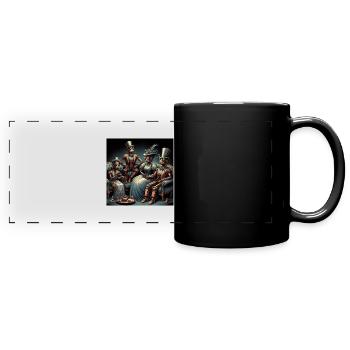 robotik - Panorama-Tasse farbig - Schwarz - Vorne