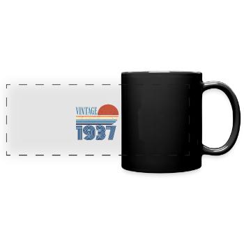 vintage 1937 - Mug panoramique uni - noir - Devant