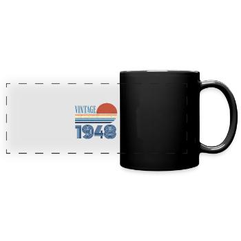 Vintage 1948 - Full Colour Panoramic Mug - black - Front