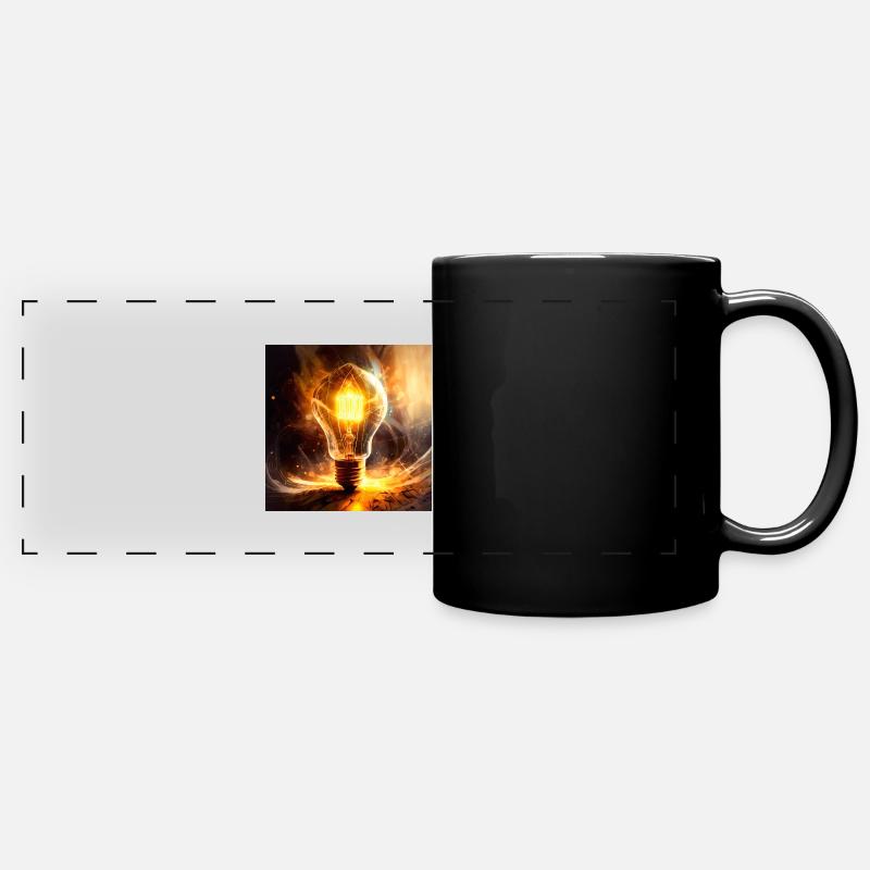 Firefly designed in incandescent - Full Colour Panoramic Mug - black